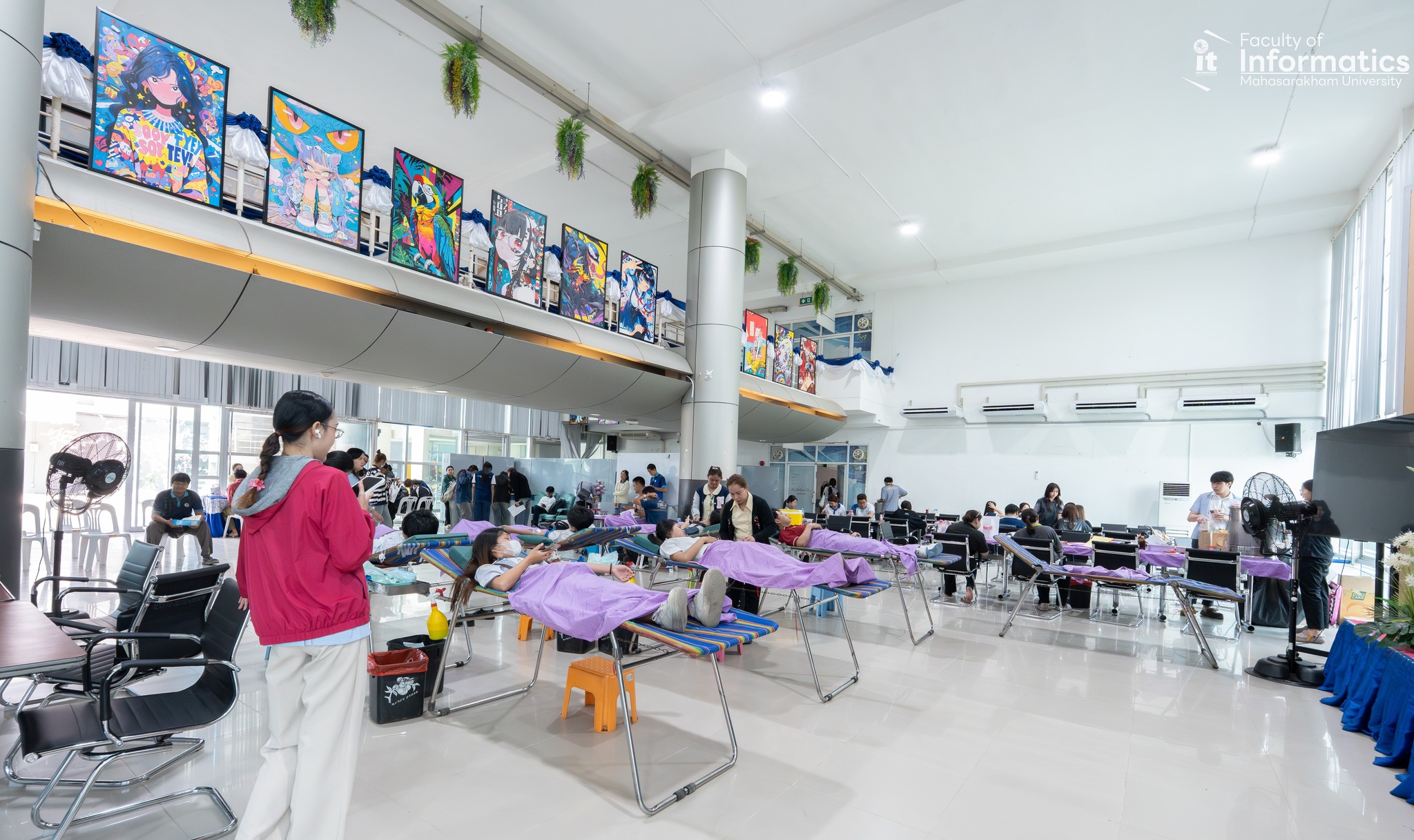 คณะวิทยาการสารสนเทศ มหาวิทยาลัยมหาสารคาม ร่วมกับเหล่ากาชาดจังหวัดมหาสารคามจัดกิจกรรมรับบริจาคโลหิต